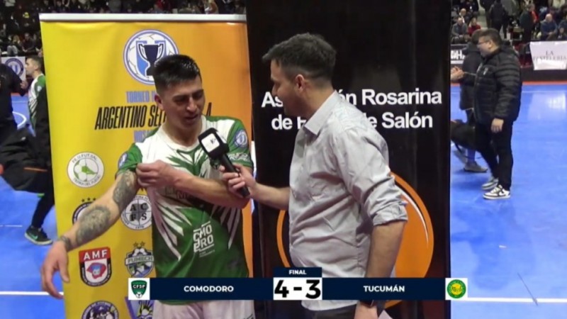 Futsal: Jeremías Asensio, figura y gol clave para llevar a Comodoro a la final