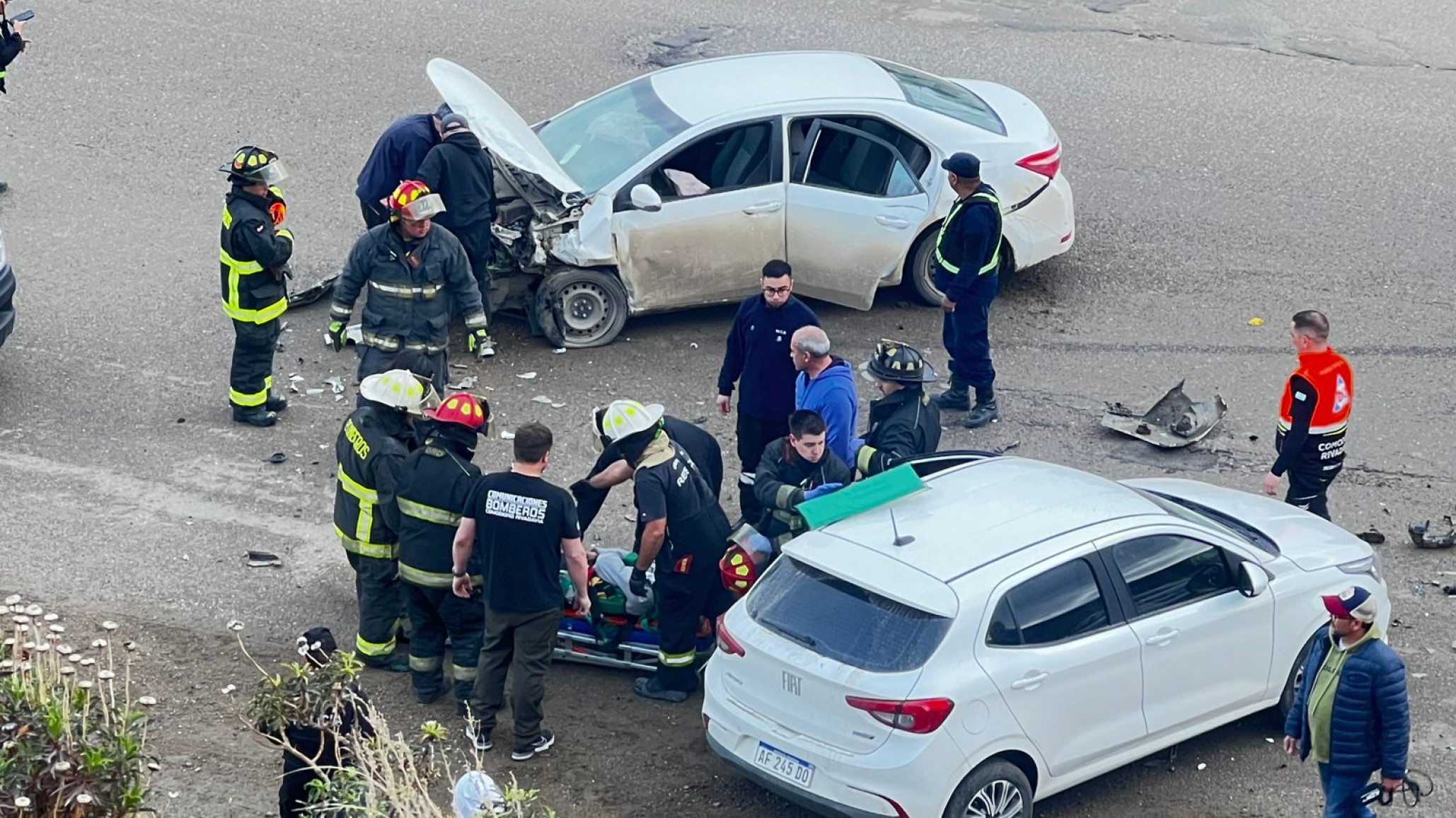 Grave accidente en el camino Roque González: La Unidad de Rescate trabajó en el lugar