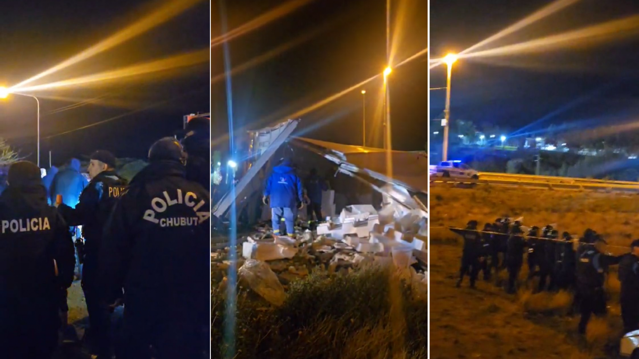 Vuelco del camión en Ruta 3: "Más de 100 personas intentaron llevarse la mercadería"