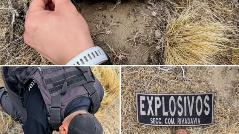 Un vecino encontró un artefacto explosivo en la zona norte de Comodoro