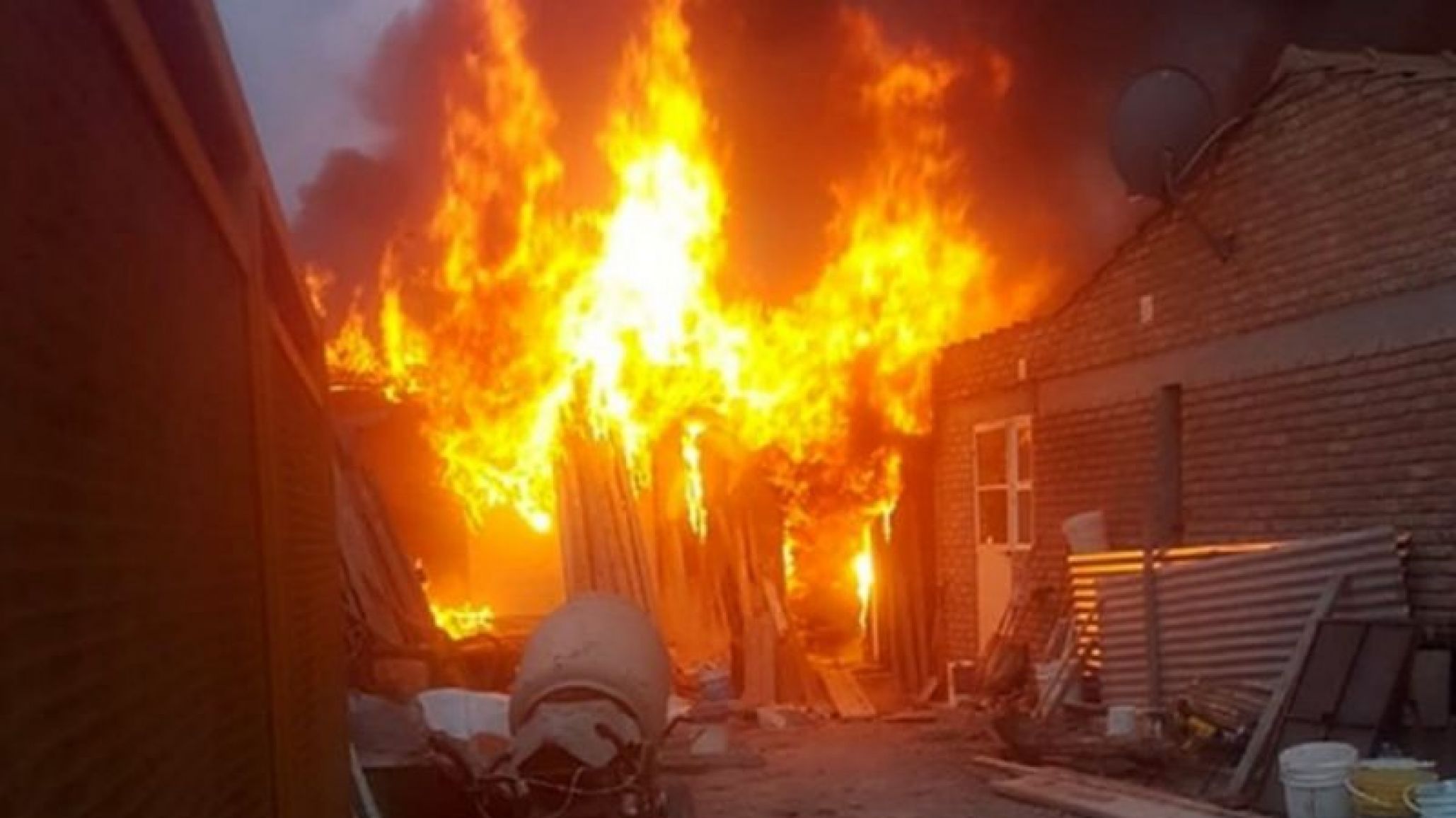 Se incendió una vivienda sobre calle Nogales