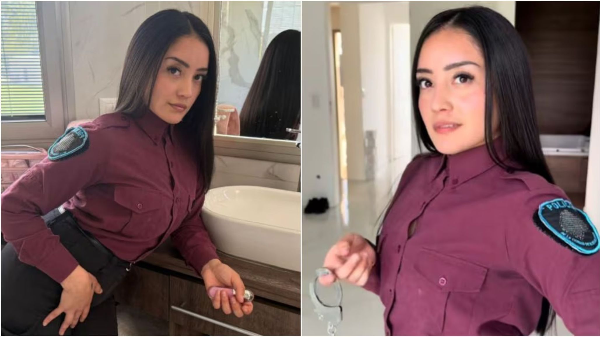 Suspendieron a una polic韆 por grabar videos para TikTok con el uniforme puesto
