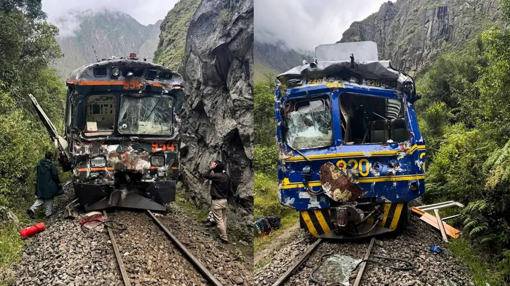 Un muerto y 40 heridos tras un choque frontal de trenes en Machu Picchu