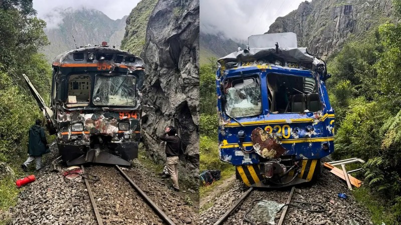 Un muerto y 40 heridos tras un choque frontal de trenes en Machu Picchu