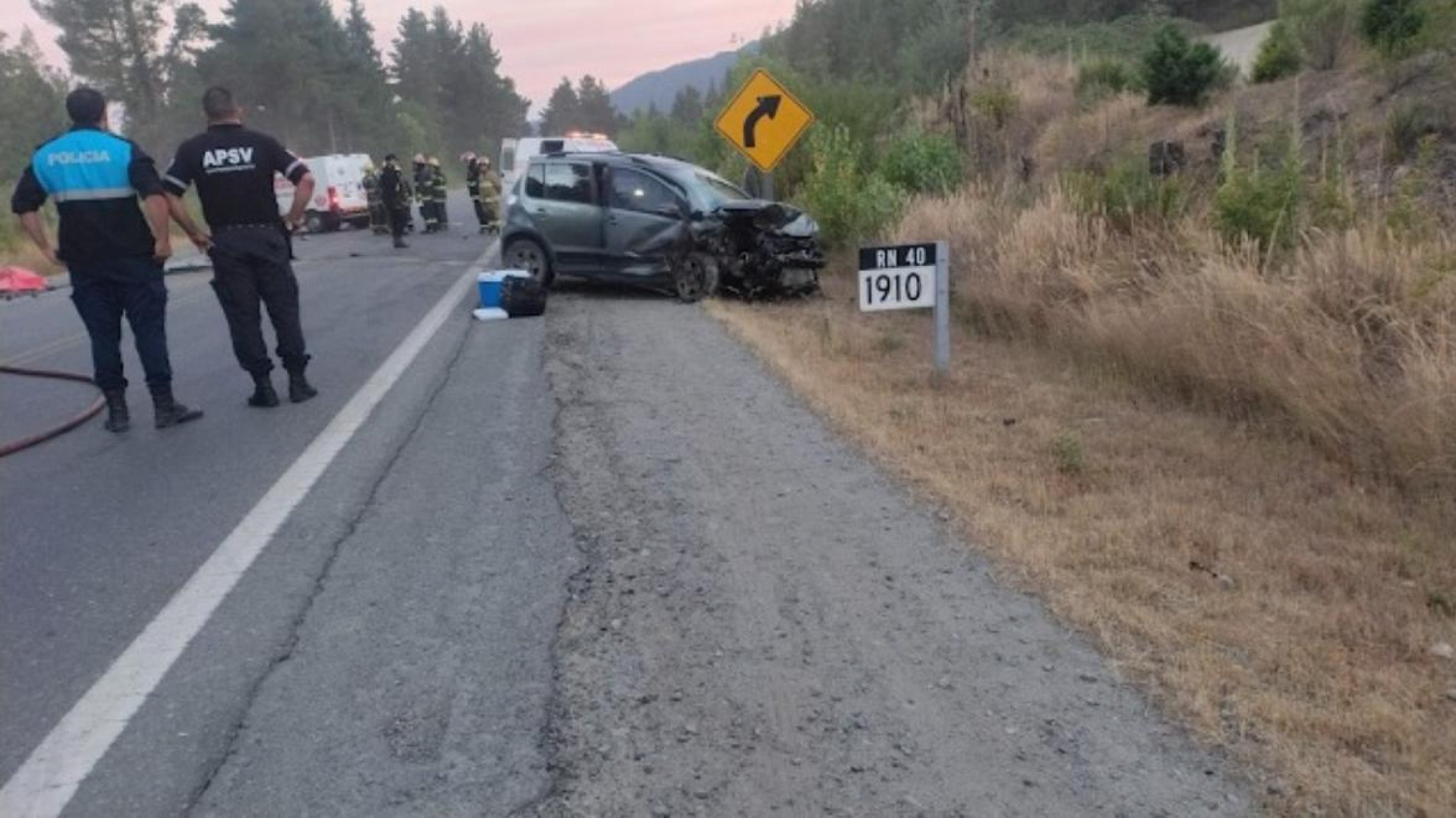 Fatal choque frontal en Ruta 40: una persona murió y hay dos heridos