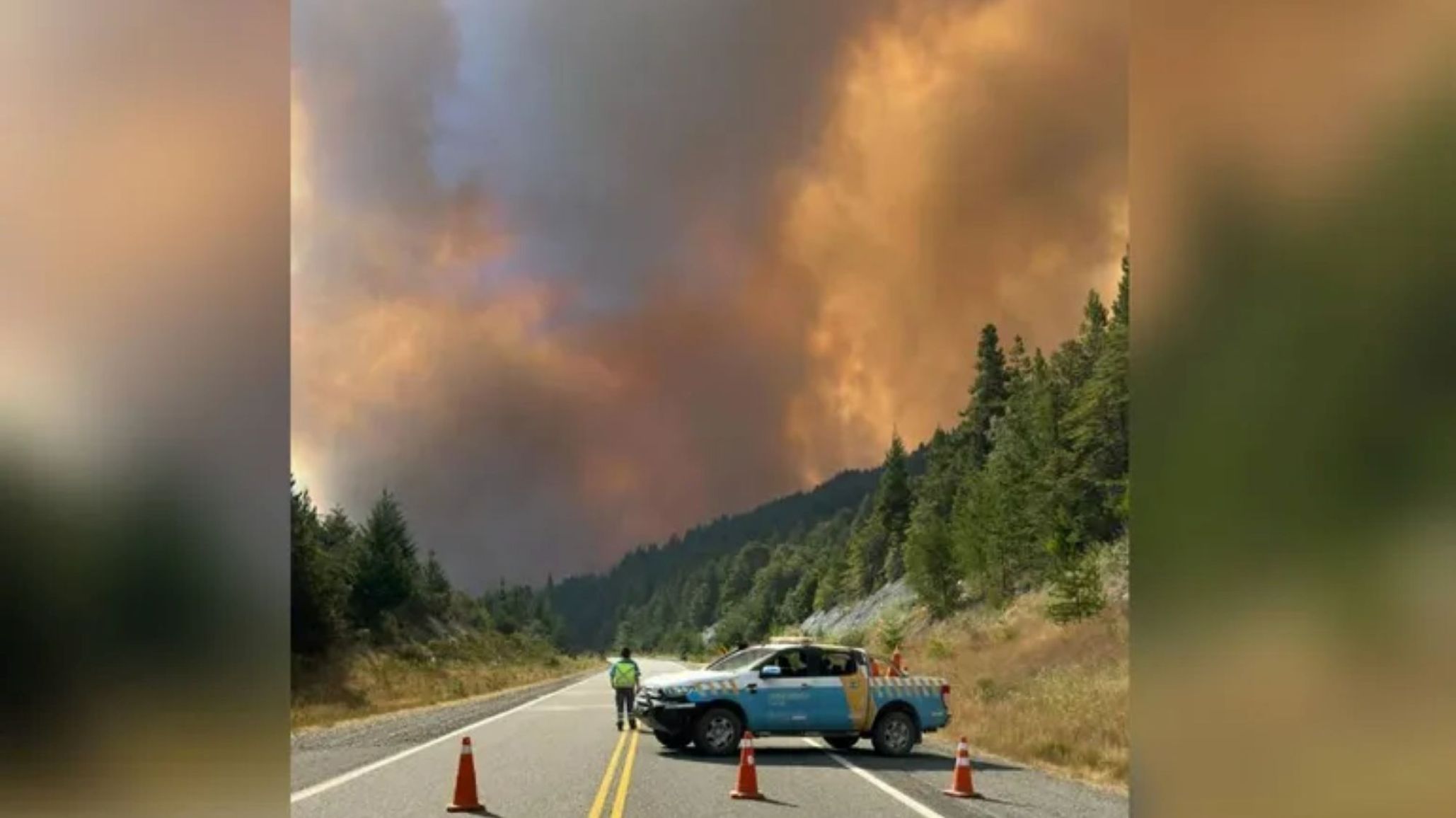Corte total en la Ruta 40 entre Puente Salamín y Epuyén por incendio forestal