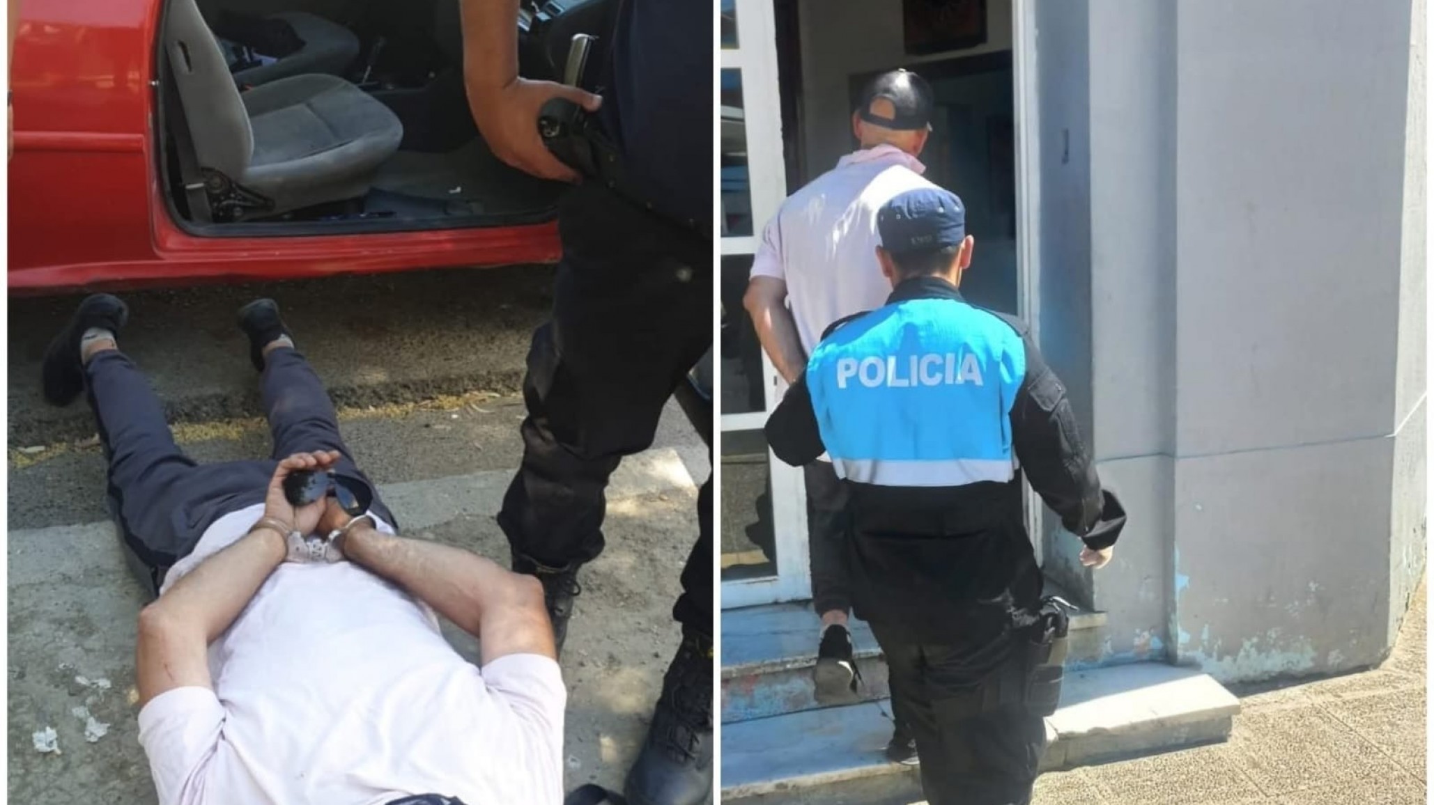 Lo sorprendieron robando dentro de un auto y terminó detenido