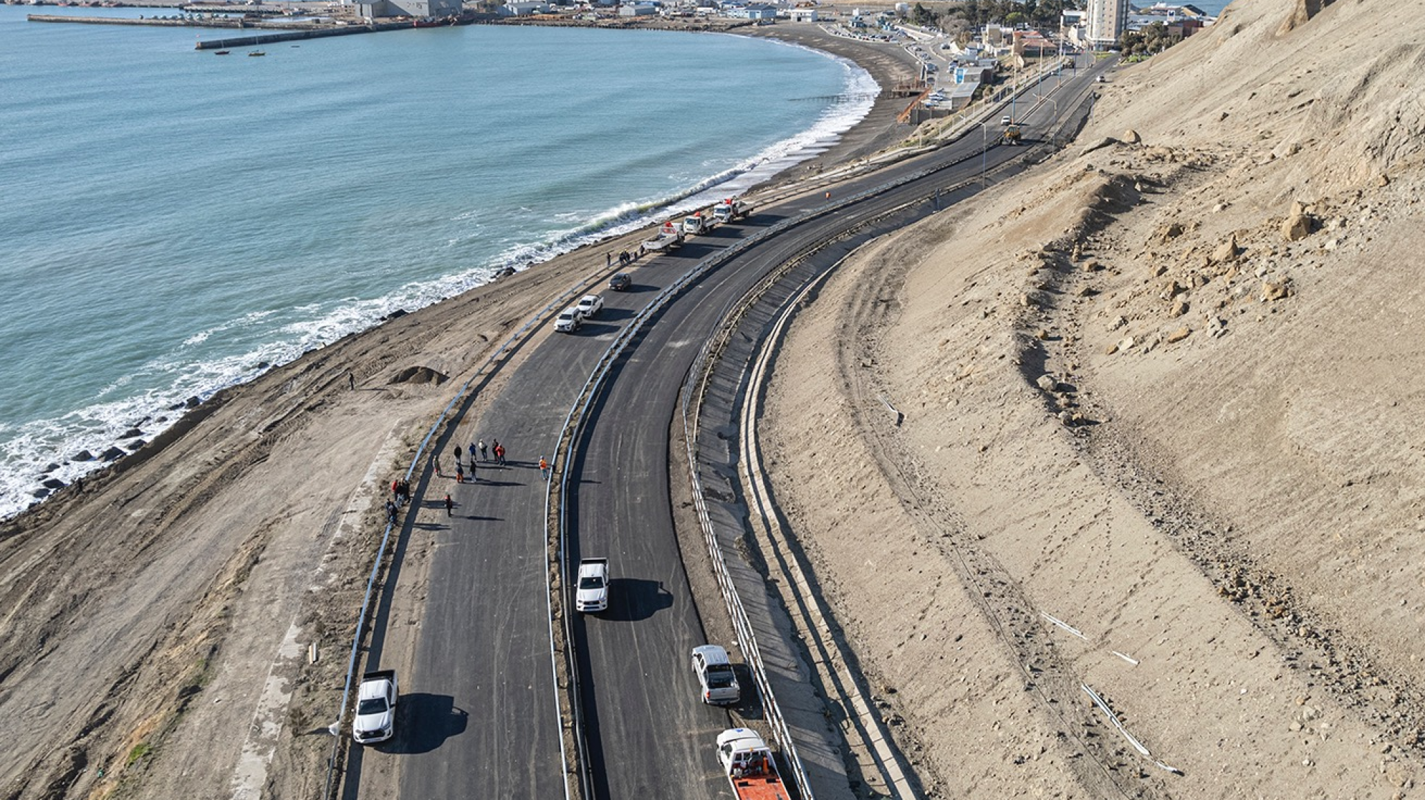 Restringen la circulación de vehículos pesados en la Ruta 3 por obras en Comodoro