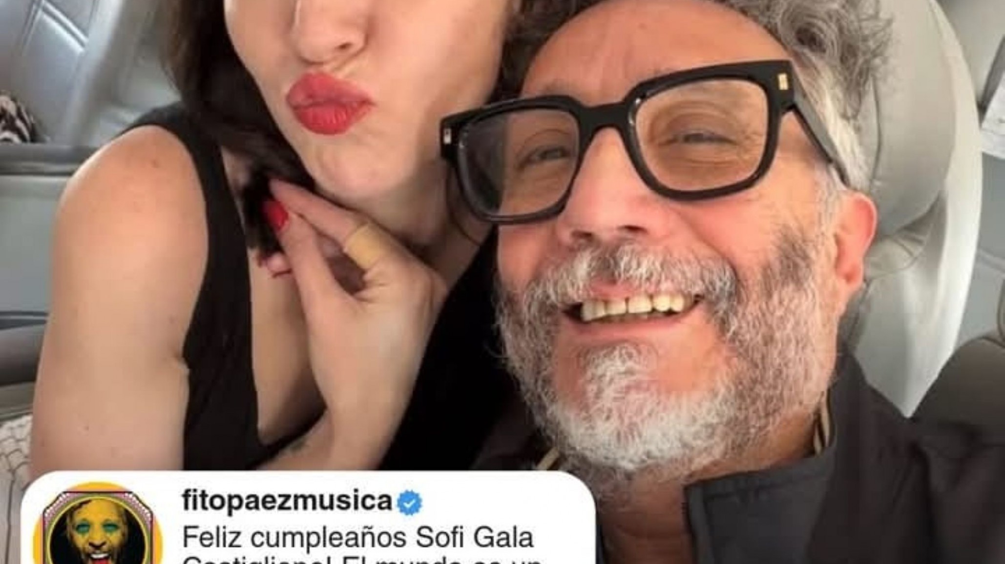 El mensaje de Fito Páez a Sofía Gala por su cumpleaños desató rumores en redes