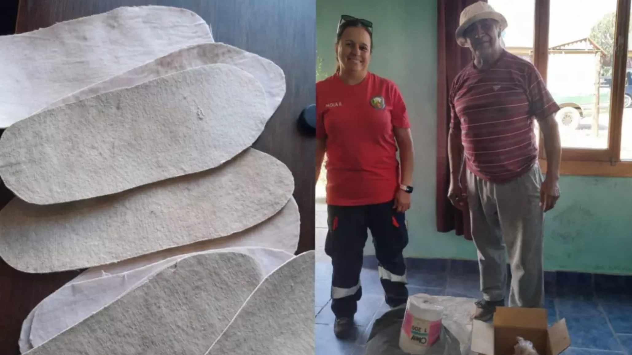 El gesto que conmovió a los brigadistas: antes de operarse del corazón, Lele Santana hizo plantillas para quienes combaten el fuego