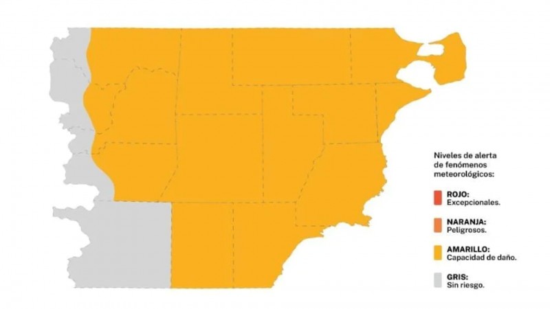 Amplían la alerta amarilla por tormentas fuertes en Chubut: zonas afectadas, pronóstico y recomendaciones oficiales