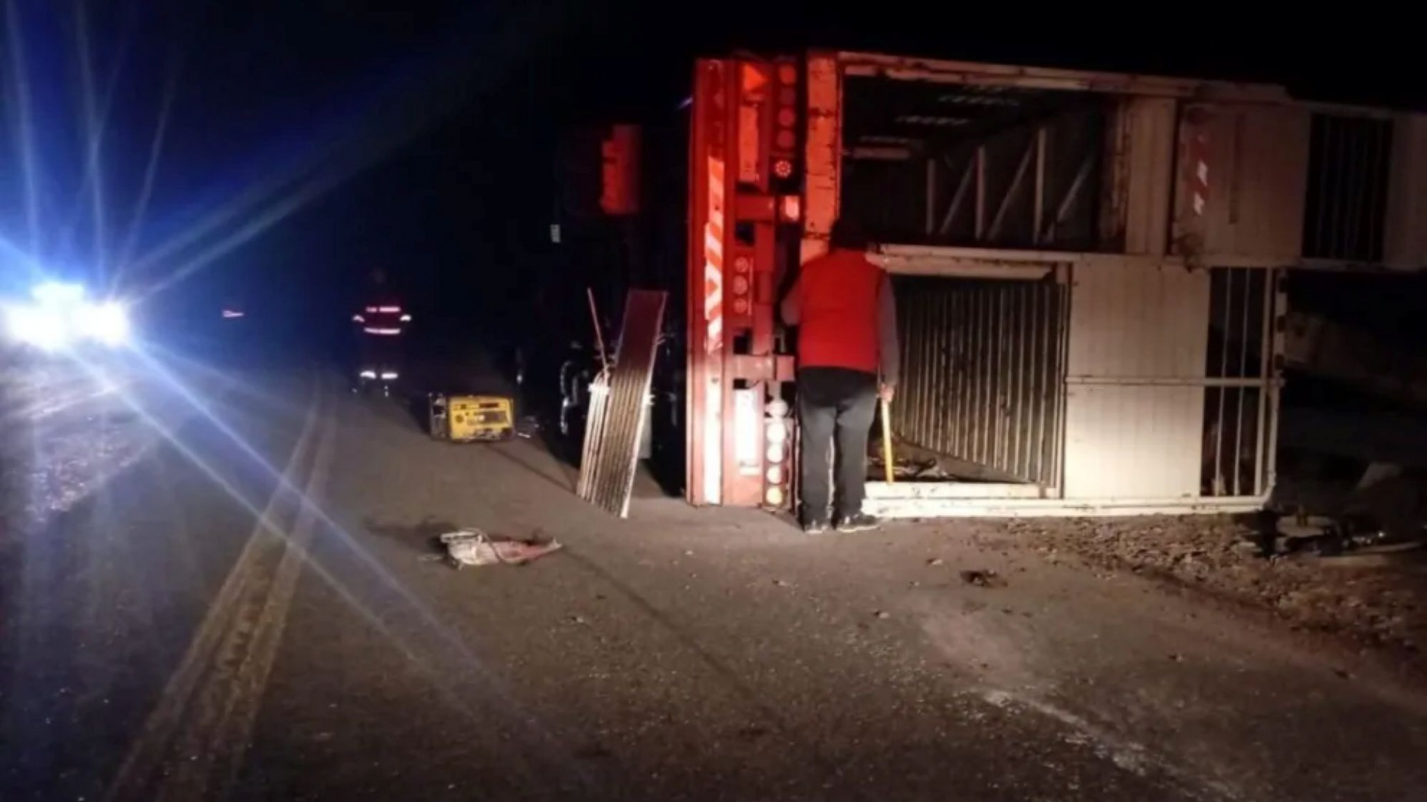 Camión con ganado despistó en la Ruta 25: animales sueltos y operativo de seguridad en Chubut