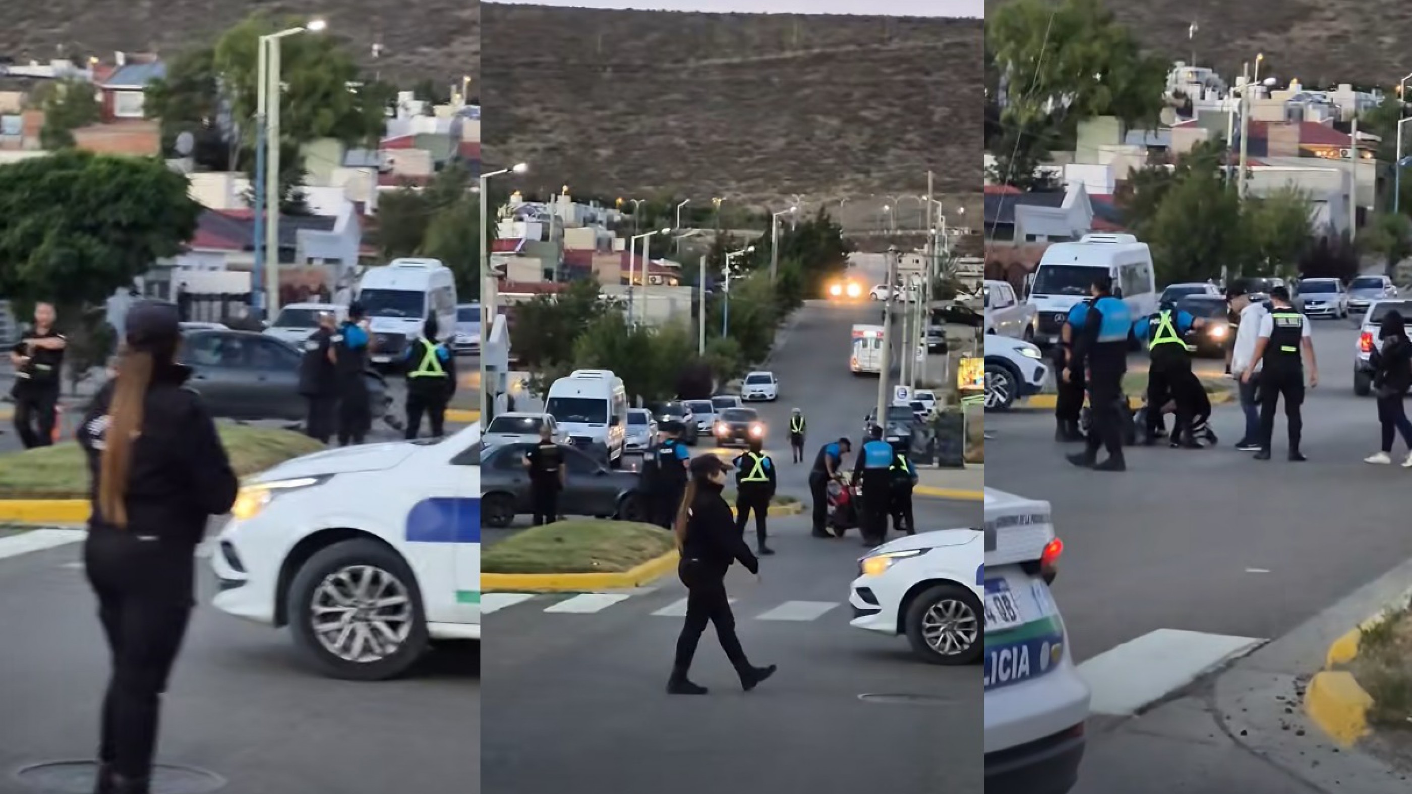 Rada Tilly: motociclista herido tras chocar con un automóvil