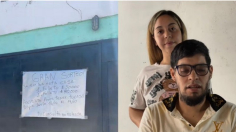 Sin trabajo, rifan su casa en San Cayetano para poder volver a empezar