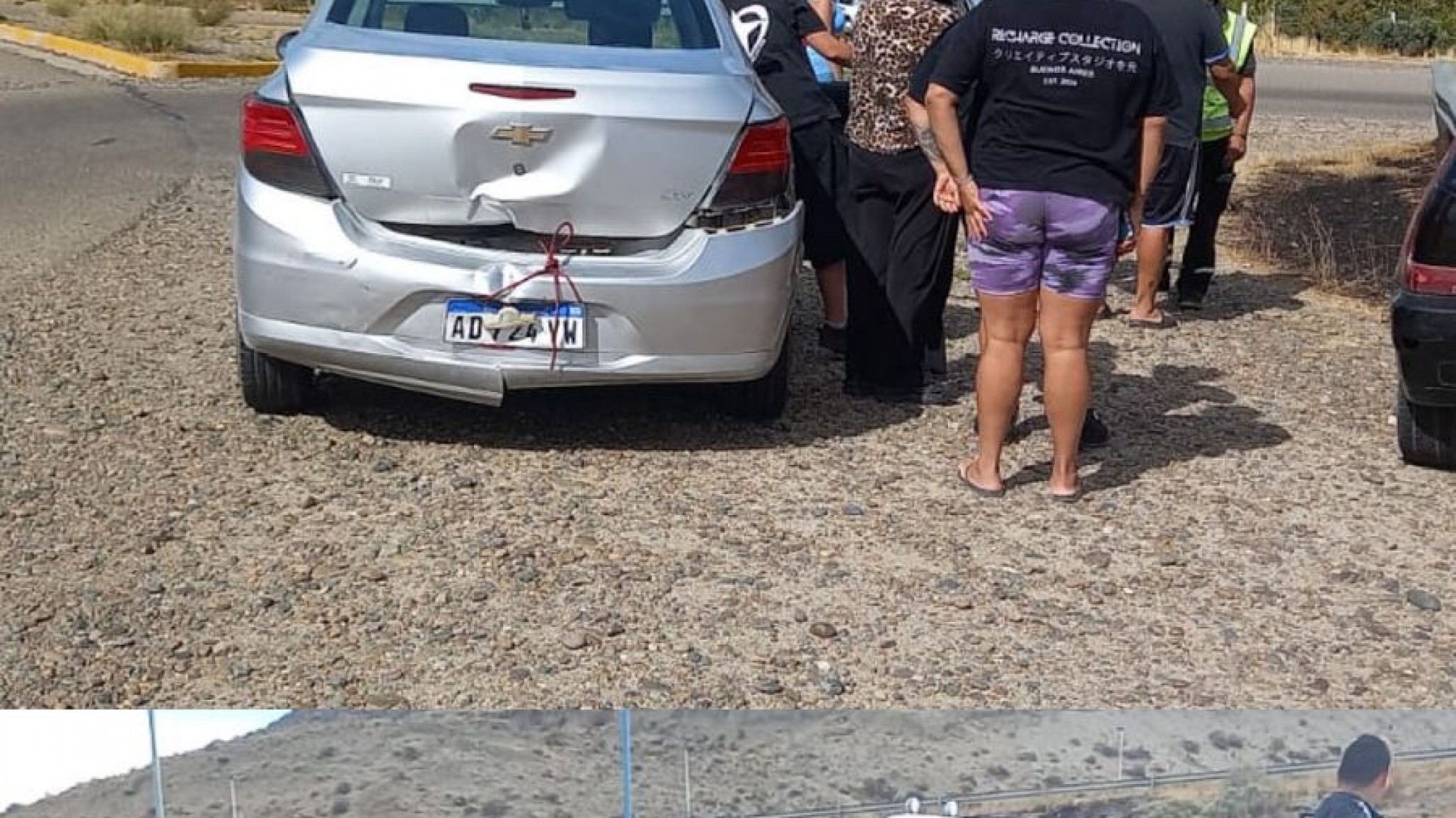 Choque sin heridos en la rotonda de Km 5: dos vehículos involucrados