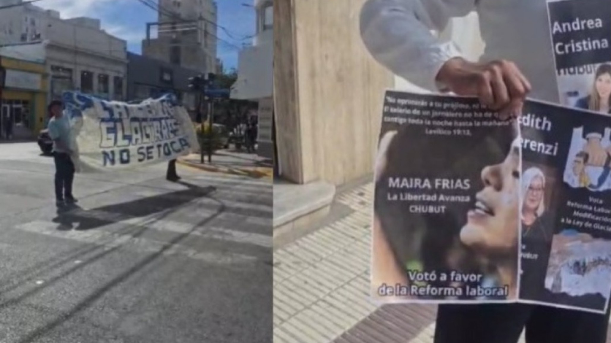Protesta en Comodoro contra la reforma de la Ley de Glaciares: "El agua es vida y no se negocia"