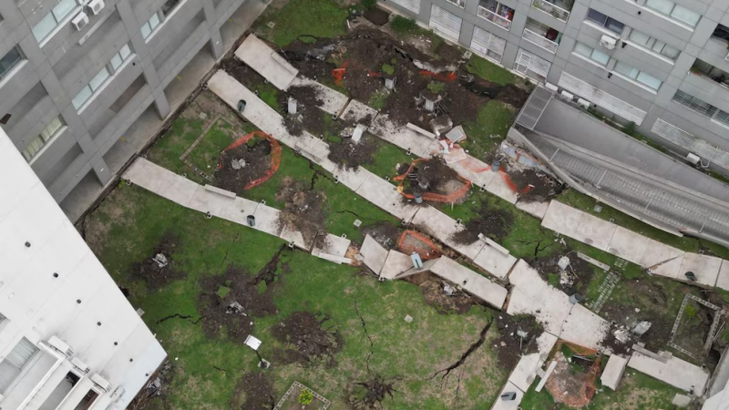 200 vecinos afectados por el derrumbe de un estacionamiento PROCREAR en Capital Federal