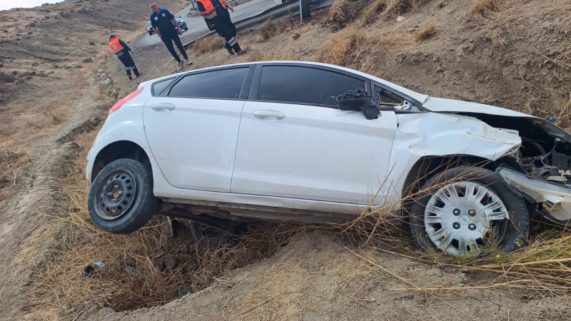 Perdió el control y despistó frente al Cenotafio sobre la Ruta 3