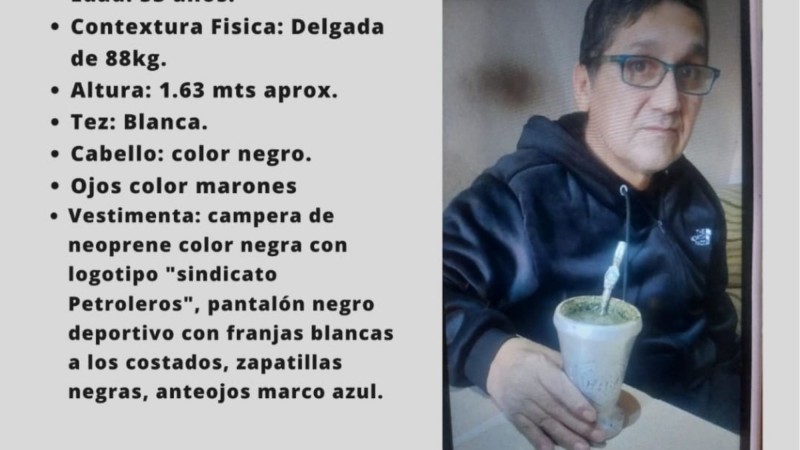 Buscan en Comodoro a un hombre que salió de su casa y no volvió