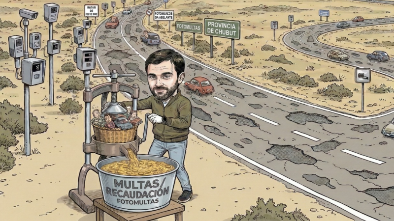 Baches por todos lados, pero radares y fotomultas para recaudar: la apuesta del Gobierno de Chubut