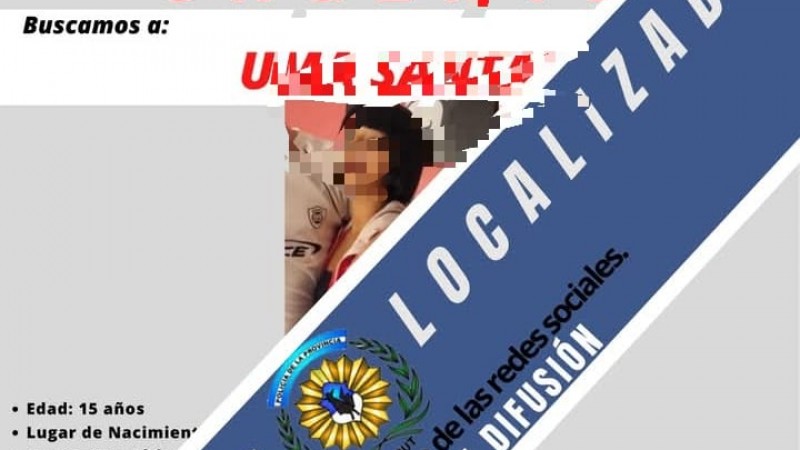 Encontraron a la adolescente de 15 años que era intensamente buscada