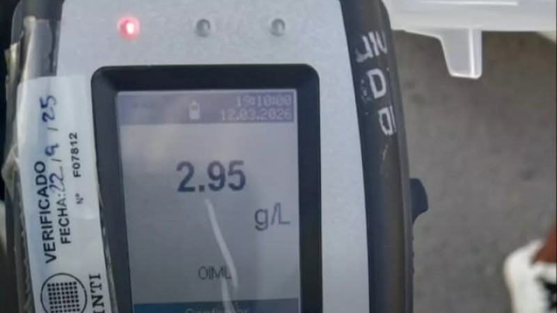 Puerto Madryn: manejaba con 2,95 de alcohol en sangre y tenía licencia profesional