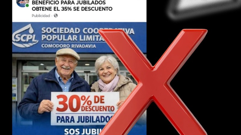 La SCPL alertó por una publicación falsa que ofrece beneficios para jubilados