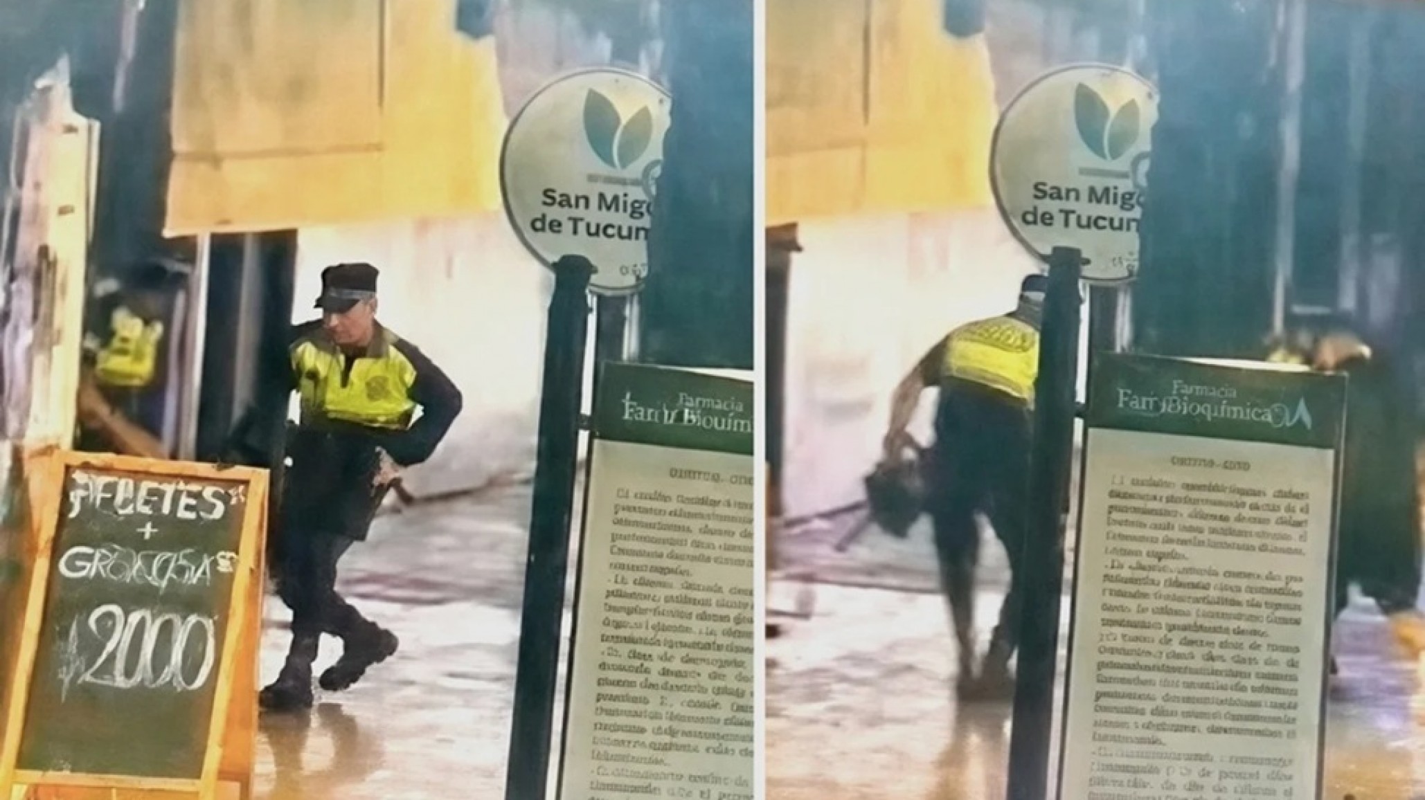 "Picadito" bajo la lluvia: sancionan a tres policías por jugar al fútbol durante su turno