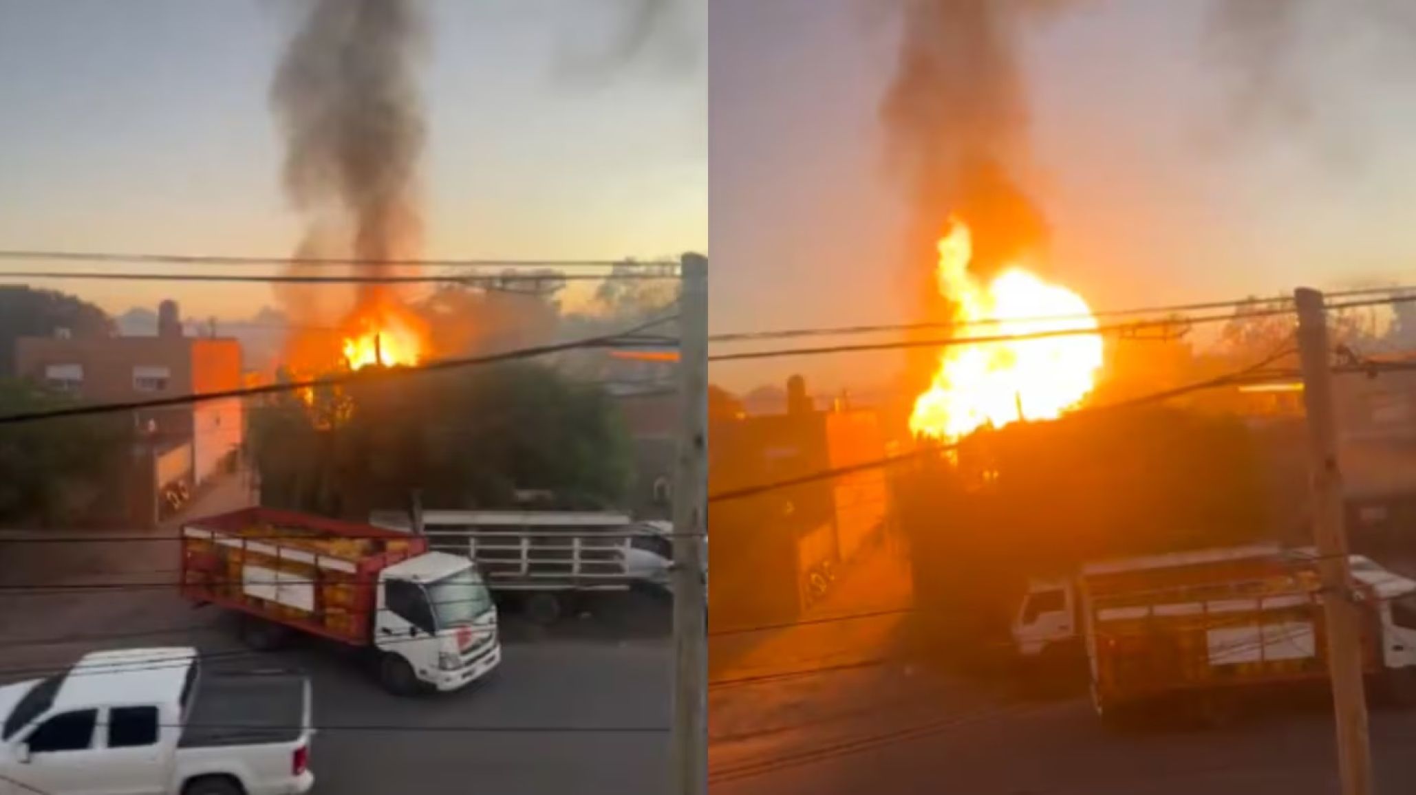 Infierno en Merlo: explotó un depósito de garrafas, hay heridos y vecinos escaparon desesperados
