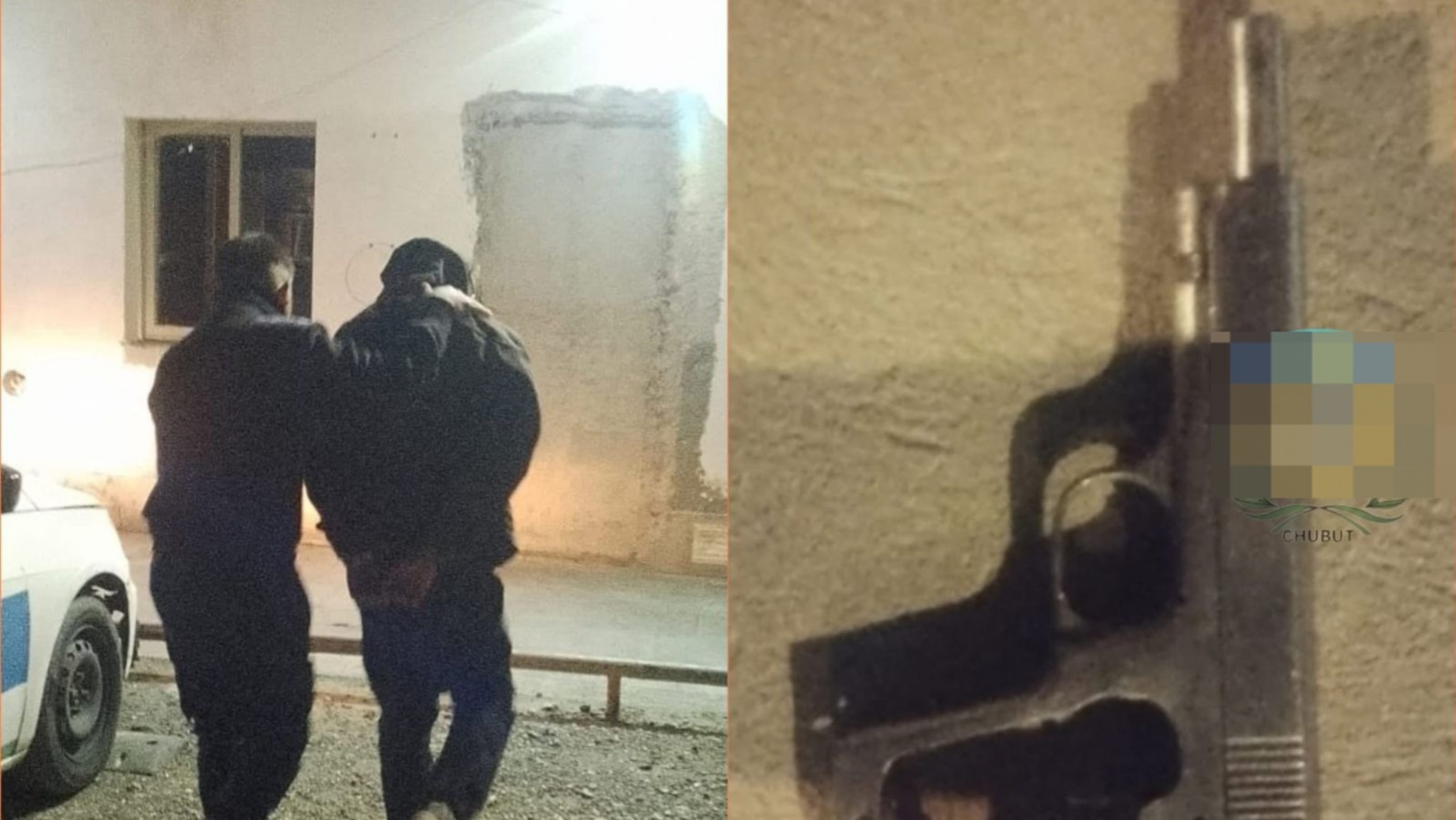 Saltó un cerco, sacó un arma y terminó atrapado: persecución en plena noche en Comodoro