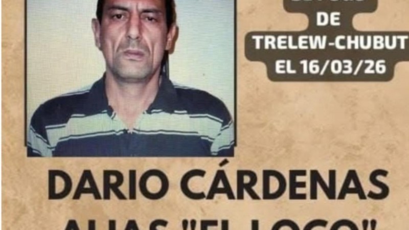 "Se fugó en segundos": buscan a "El Loco" Cárdenas en Buenos Aires tras escapar de una clínica en Trelew