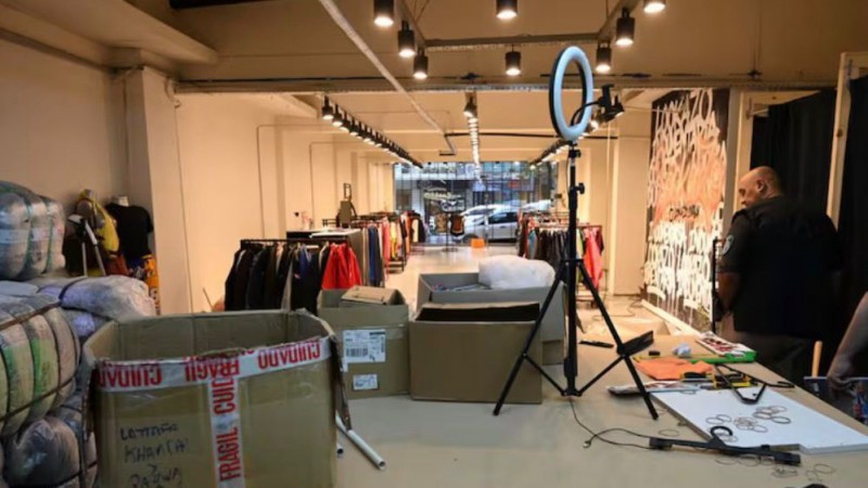 Secuestran ropa de contrabando por más de $150 millones en un local de Belgrano