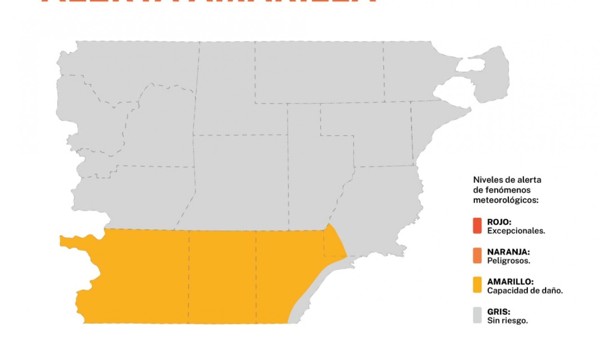Alerta amarilla por vientos en Chubut: qué zonas serán afectadas este sábado por la tarde