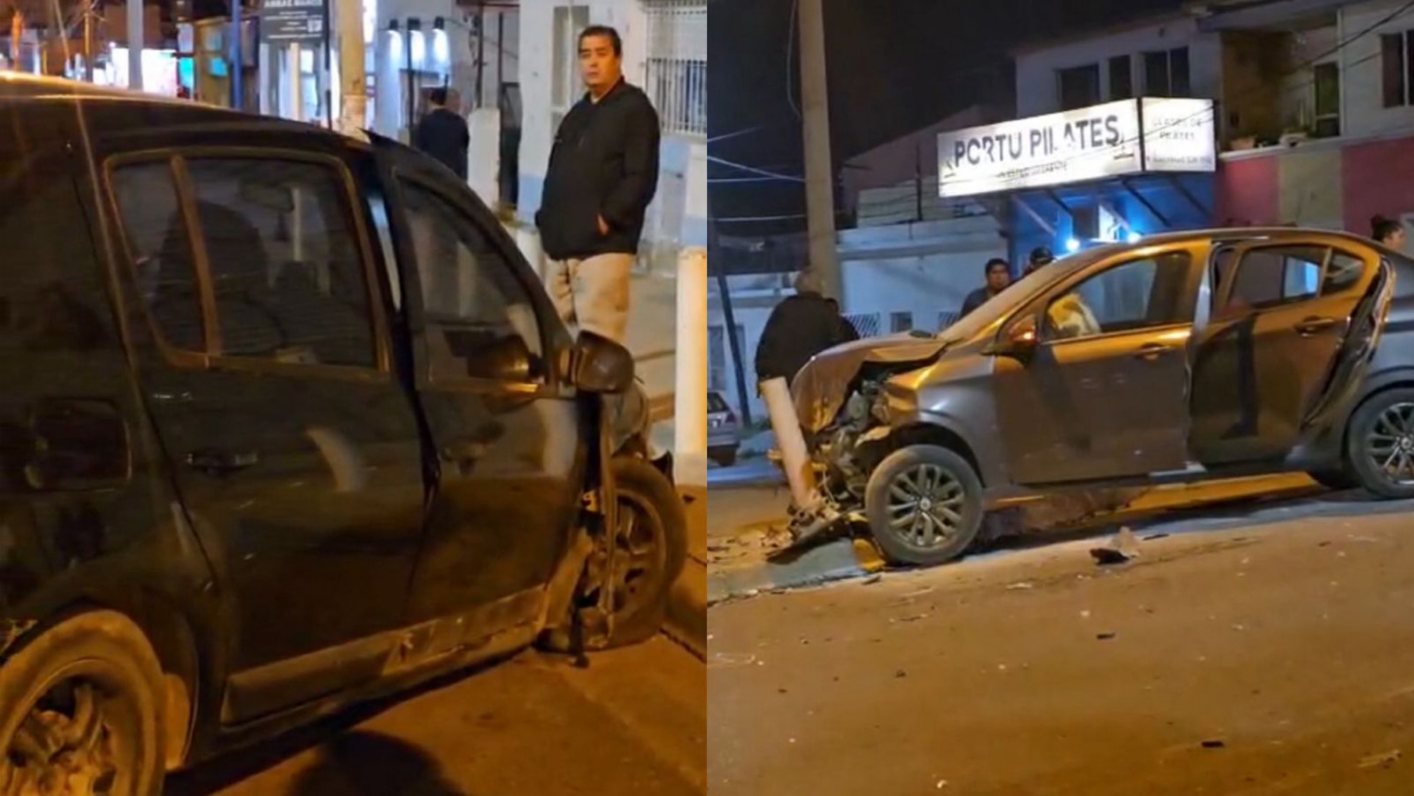 Fuerte choque en Comodoro: todos los ocupantes fueron hospitalizados