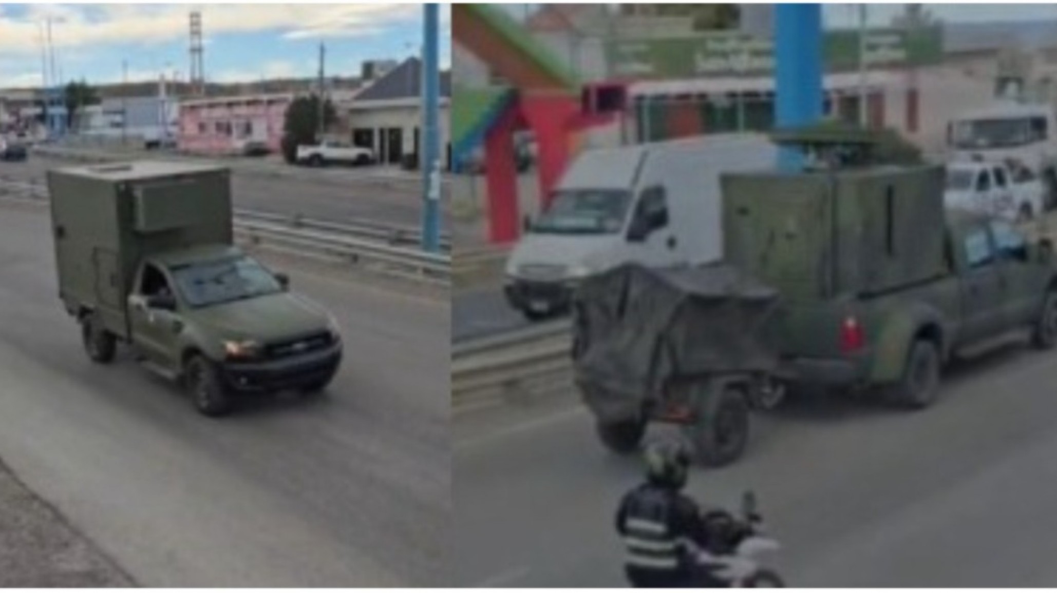 Convoy militar en Comodoro: se registró el paso de vehículos y se advierten demoras en el tránsito