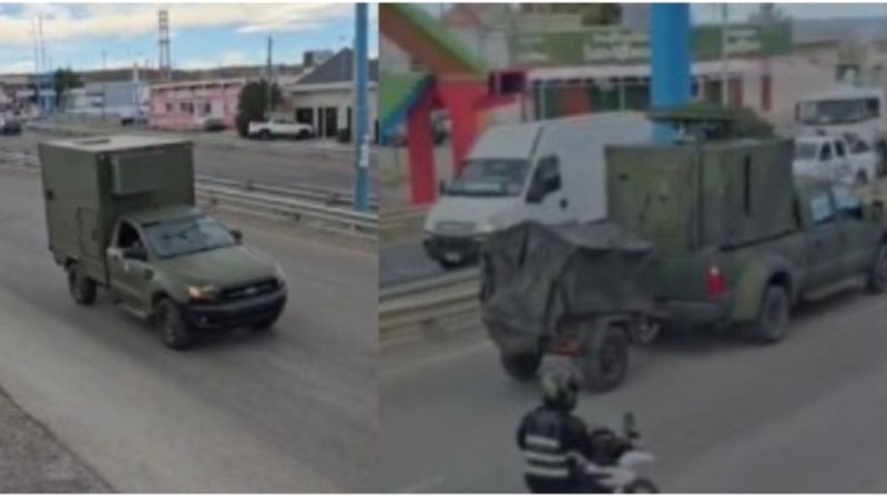 Convoy militar en Comodoro: se registró el paso de vehículos y se advierten demoras en el tránsito