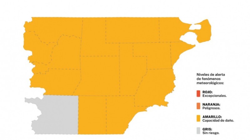 Alerta amarilla por fuertes vientos en Chubut: ráfagas de hasta 100 km/h este sábado