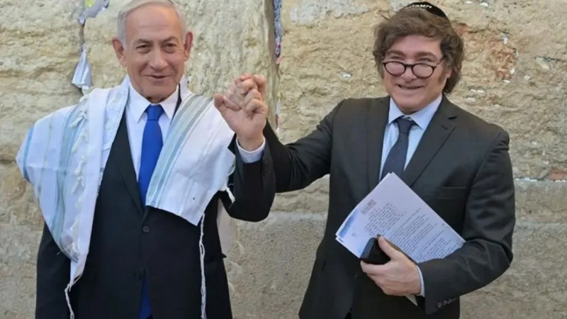 Javier Milei en Israel: visitó el Muro de los Lamentos