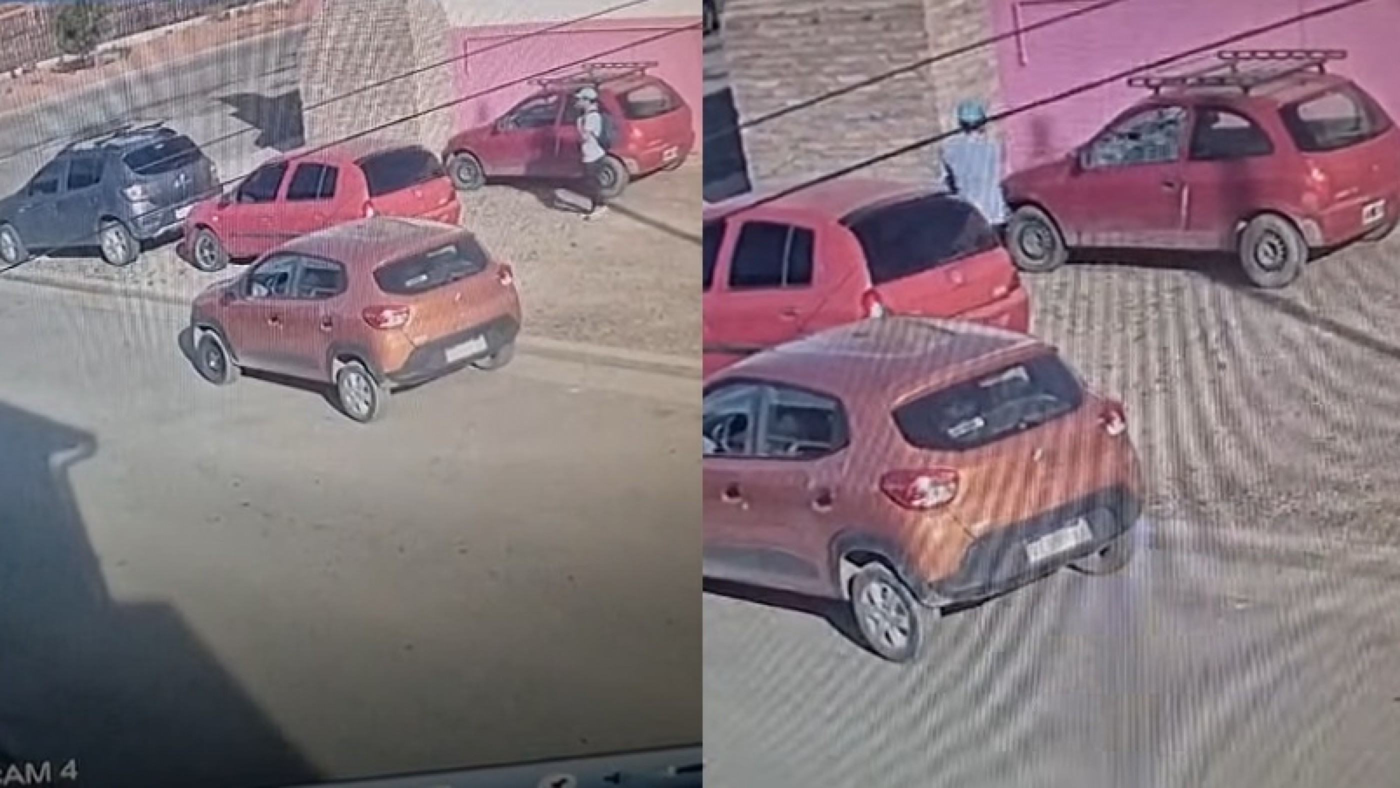 Km.8: Lo filmaron mientras saqueaba un auto