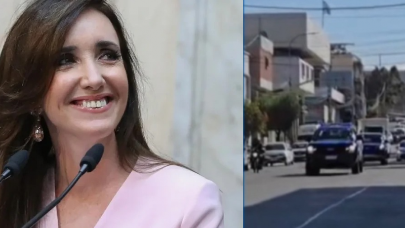 Victoria Villarruel llegó a Comodoro y viaja a Las Heras a reunirse con el senador nacional José María Carambia