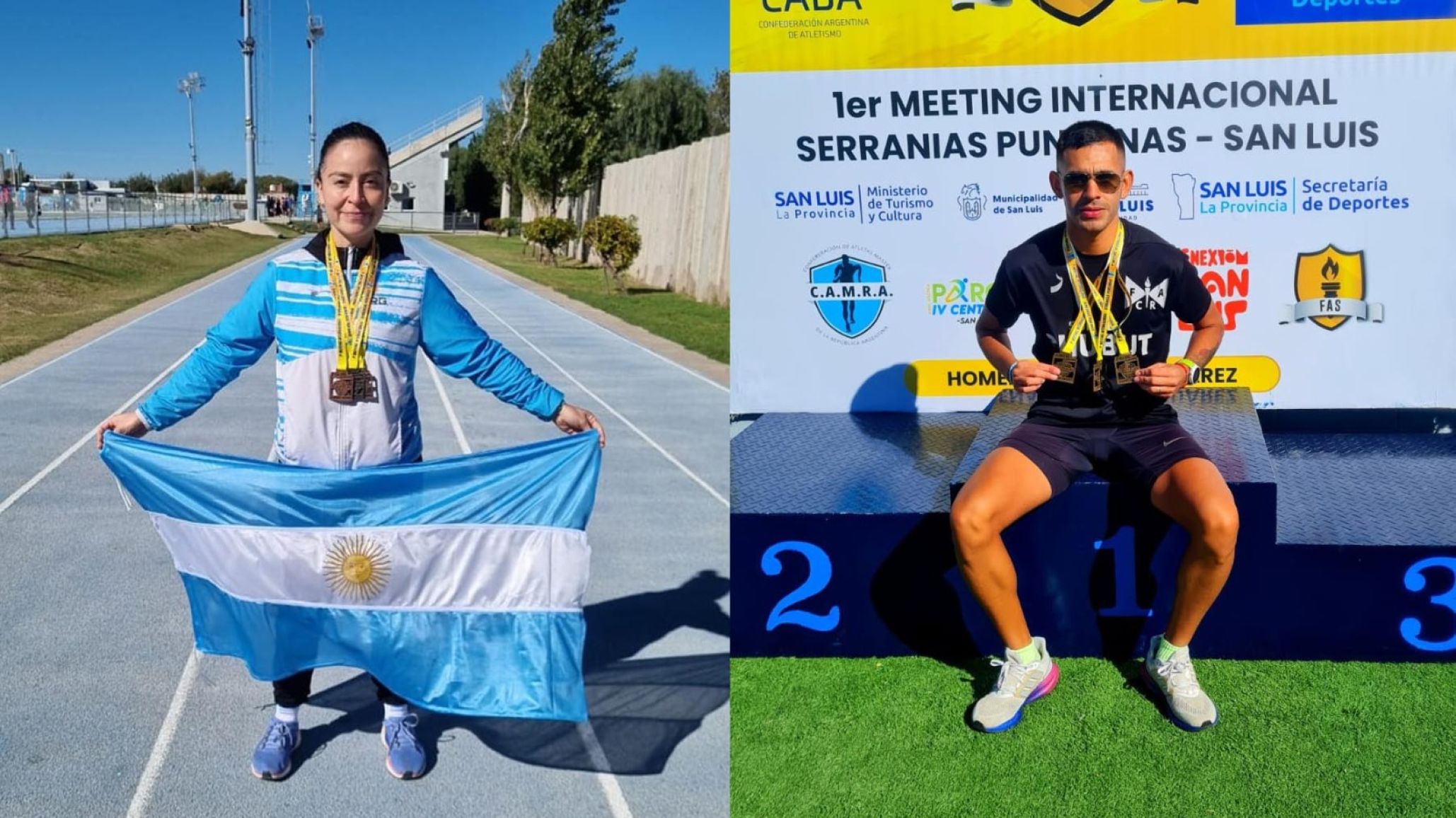 Atletismo: Podios para Vidal y Chiorazzo en el 1º Meeting Internacional Master de San Luis
