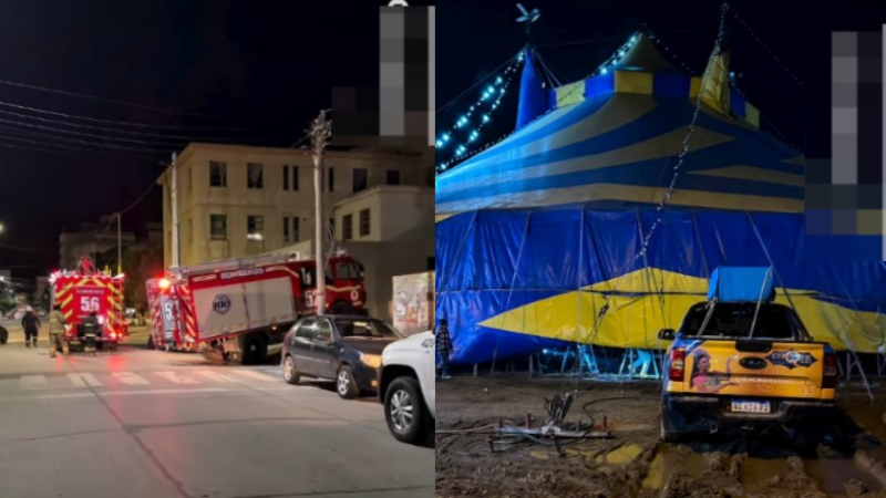 Despedido y con bronca: intentó incendiar la carpa de un circo en Comodoro