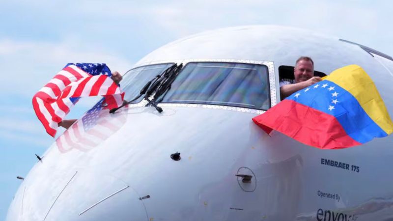 Tras siete años, se reanudaron los vuelos directos entre Estados Unidos y Venezuela