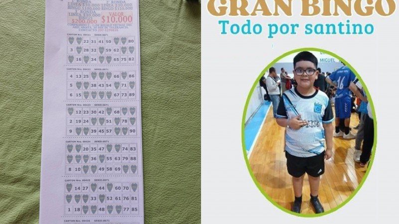Solidaridad por Santino: organizan un gran bingo para costear tratamientos que su obra social no cubre