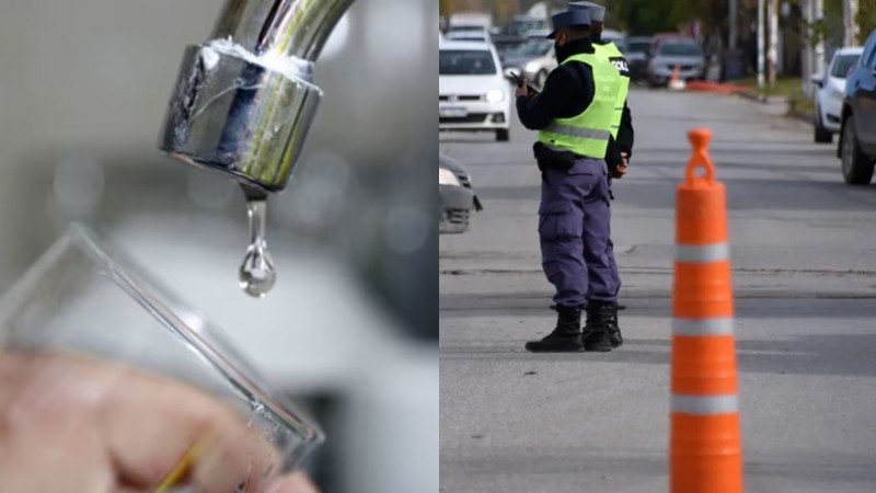 Corte de agua en ocho barrios de zona sur y calzada interrumpida por tareas de saneamiento