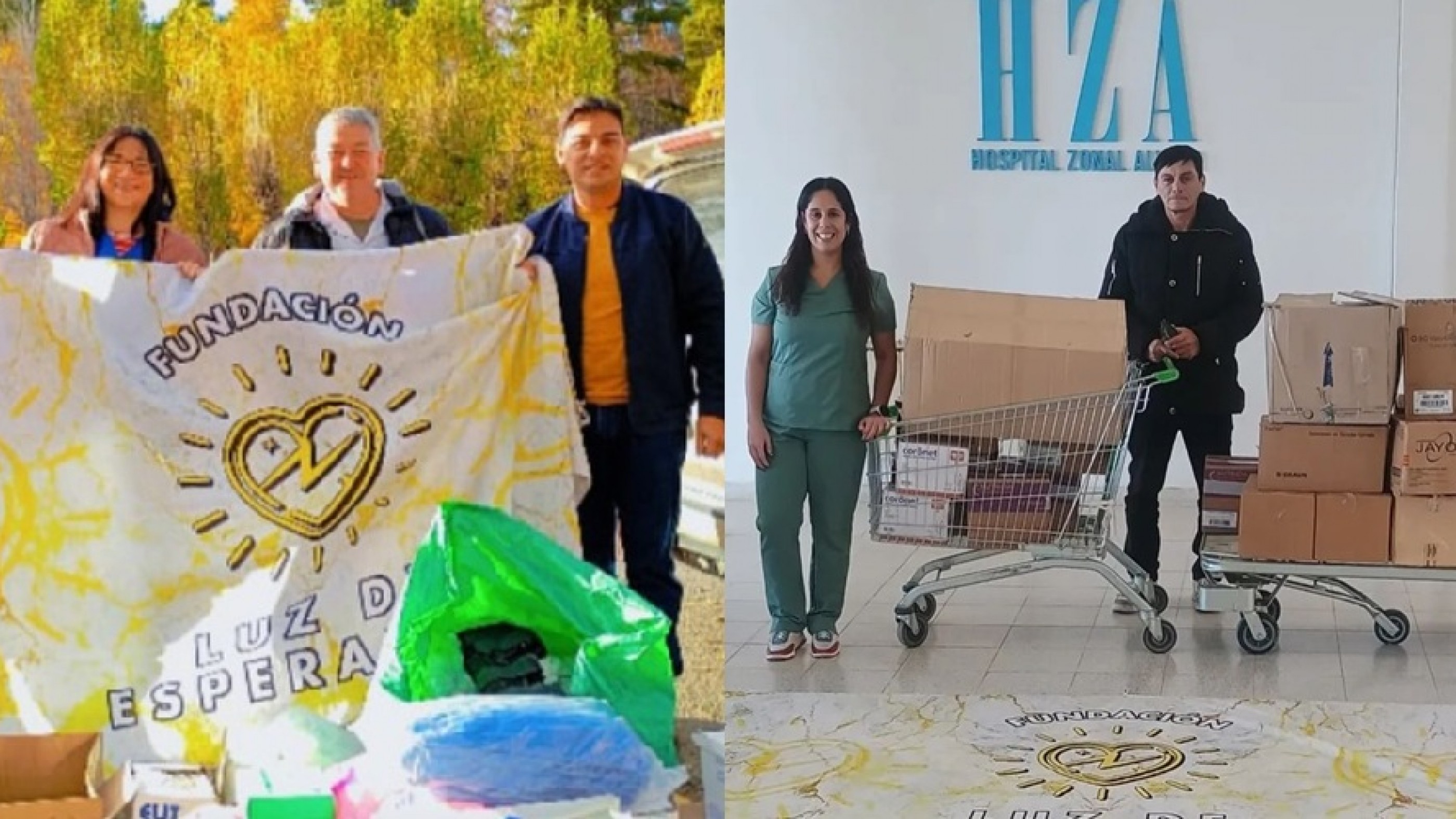Pacientes del Hospital Alvear y Río Senguer recibieron donaciones vitales de la Fundación Luz de Esperanza