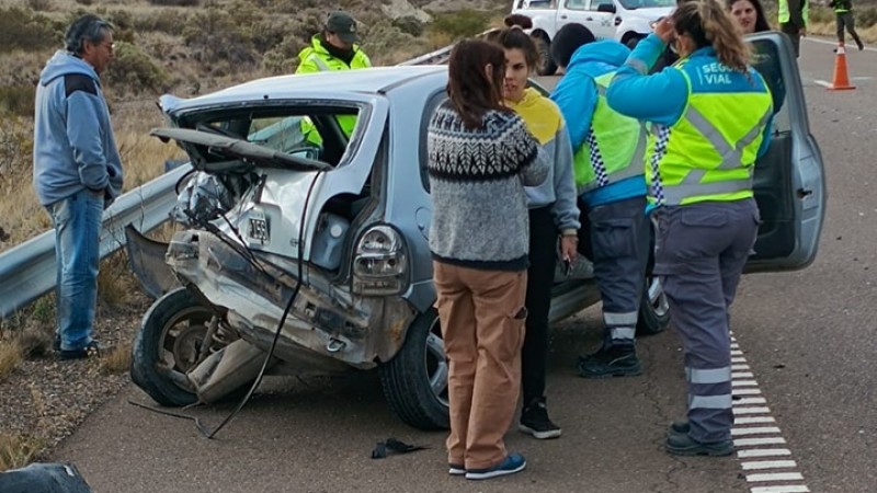 Choque en Ruta 3: un joven fue hospitalizado