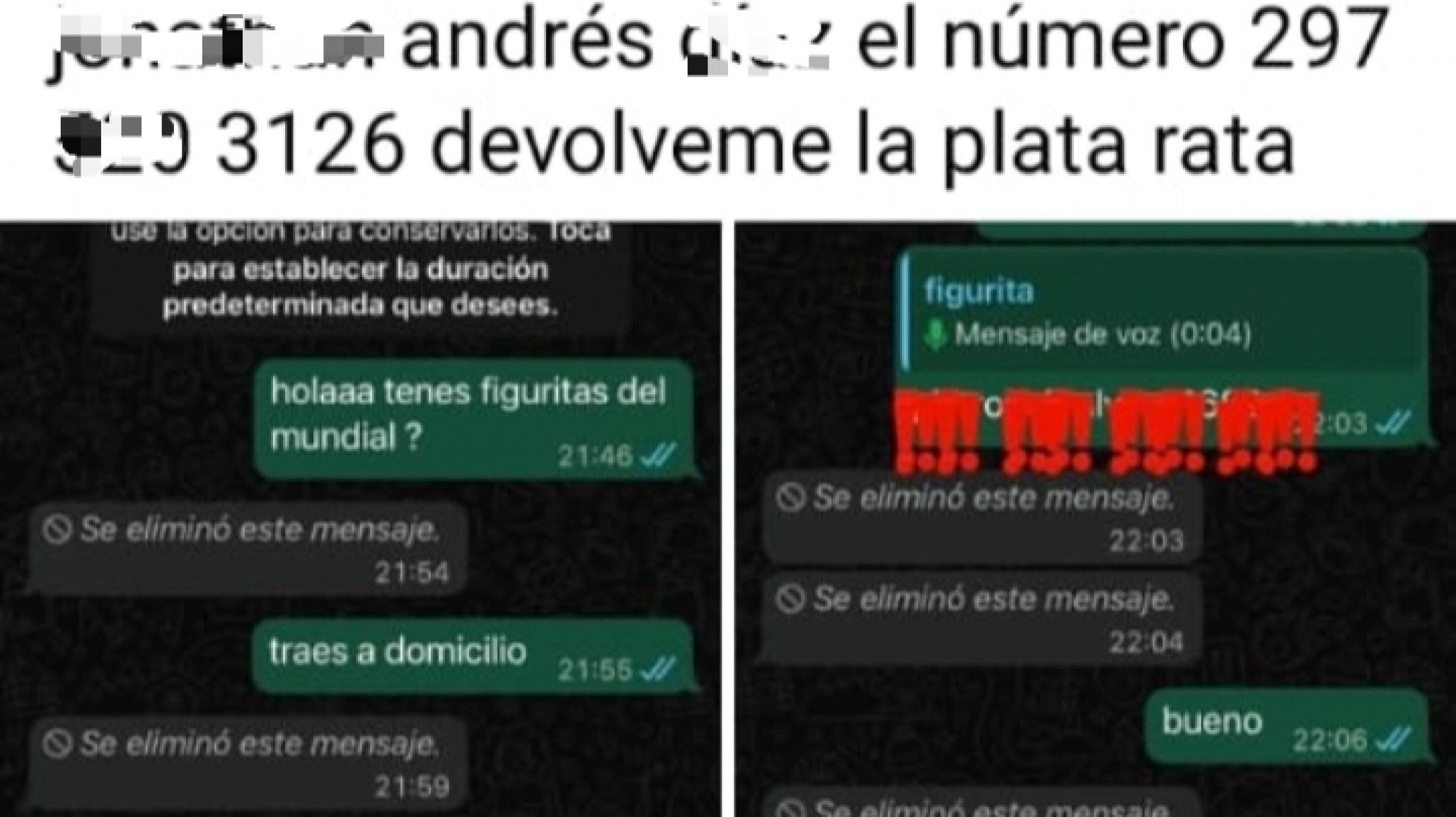 Denunció una presunta estafa por un álbum del Mundial y en redes reconocieron el número del "Chingüengüencha"