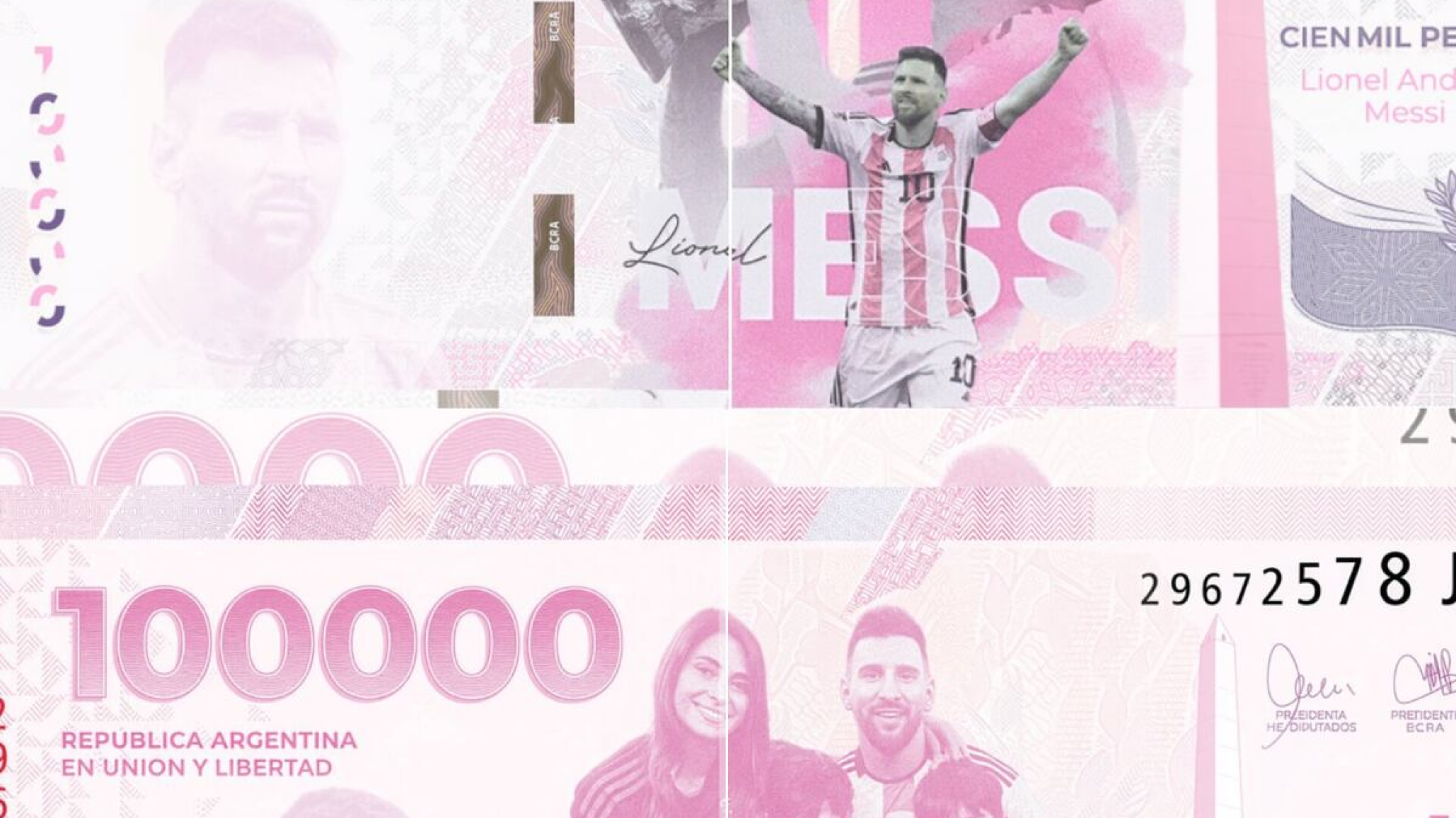Primero fue Messi y ahora Favaloro: desmintieron otro falso billete de $100.000