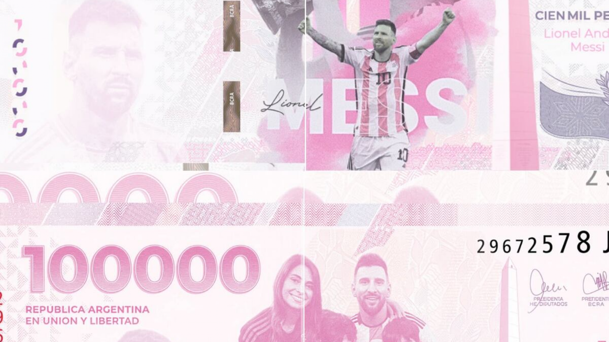 Primero fue Messi y ahora Favaloro: desmintieron otro falso billete de $100.000